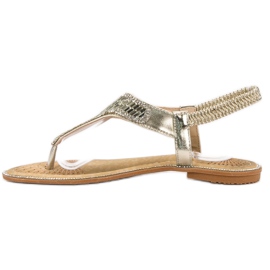 Encor Sandalias con cristales amarillo 5