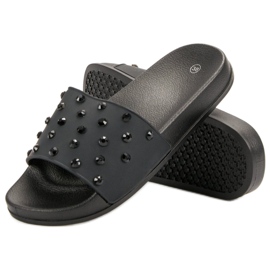 Pantuflas cómodas para mujer negro 5