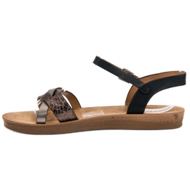 Seastar Sandalias planas de moda negro 5