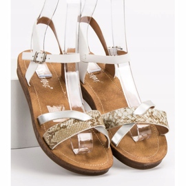 Seastar Sandalias planas de moda blanco 3