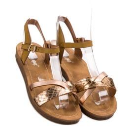 Seastar Sandalias planas de moda marrón 5