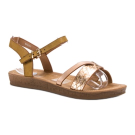 Seastar Sandalias planas de moda marrón 3