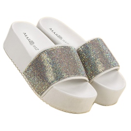Marquiz Zapatillas de moda en la plataforma blanco multicolor 6