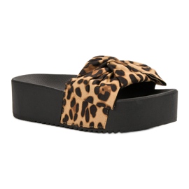 Queen Vivi Zapatillas de ante en la plataforma negro marrón 6