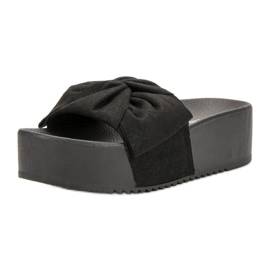 Queen Vivi Zapatillas de ante en la plataforma negro 6