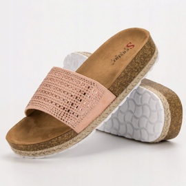 Seastar Pantuflas rosas con circonita rosado 4