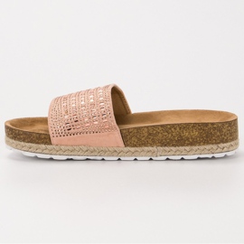 Seastar Pantuflas rosas con circonita rosado 6