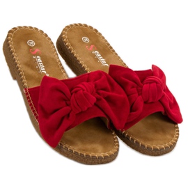 Seastar Pantuflas Rojas Con Lazo rojo 1