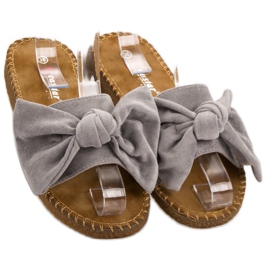 Seastar Pantuflas grises con lazo 3