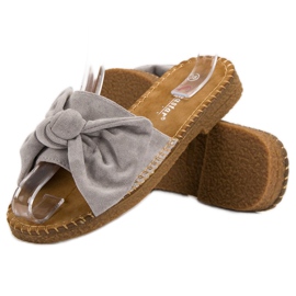 Seastar Pantuflas grises con lazo 4