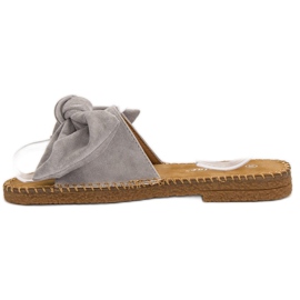 Seastar Pantuflas grises con lazo 6