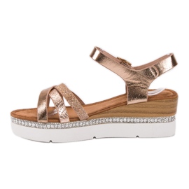 Seastar Sandalias de moda con circonita cúbica amarillo 1