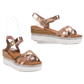 Seastar Sandalias de moda con circonita cúbica amarillo 4