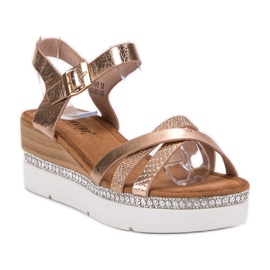 Seastar Sandalias de moda con circonita cúbica amarillo 6