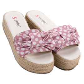 Seastar Zapatillas de lunares rosado 1