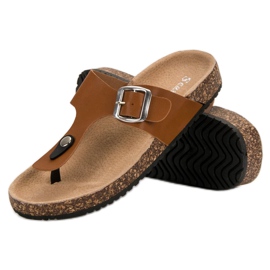Seastar Chanclas cómodas marrón 4