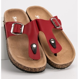 Seastar Chanclas cómodas rojo 3