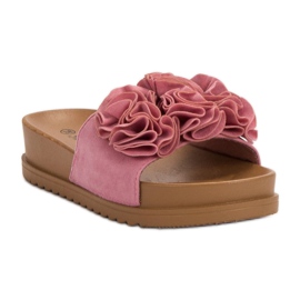 Primavera Pantuflas rosas rosado 4