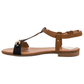 Small Swan Sandalias casuales negro marrón 3