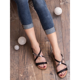 Small Swan Sandalias con Perlas negro 2 Small Swan Sandalias con Perlas negro 2