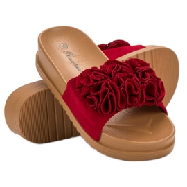 Primavera Pantuflas Rojas rojo 6