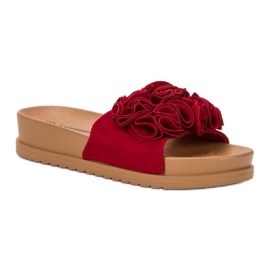 Primavera Pantuflas Rojas rojo 4