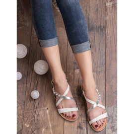 Small Swan Sandalias con Perlas blanco 3