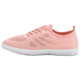 SHELOVET Calzado textil con cordones rosado 5