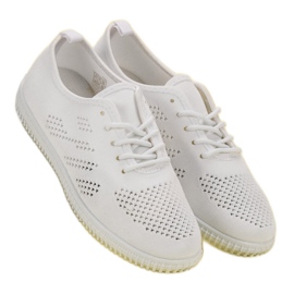 SHELOVET Calzado textil con cordones blanco 3