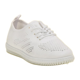 SHELOVET Calzado textil con cordones blanco 5