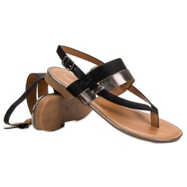 Small Swan Sandalias japonesas negro 6
