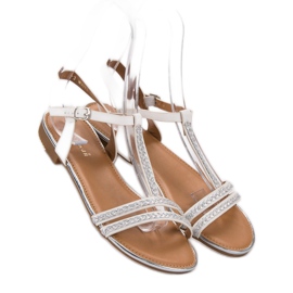 Small Swan Sandalias planas blanco 1