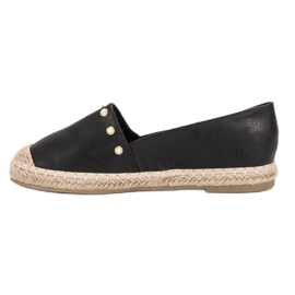SHELOVET Alpargatas negras negro 4