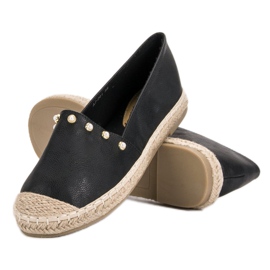 SHELOVET Alpargatas negras negro 5