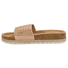 Seastar Pantuflas Beige Con Circonitas 1