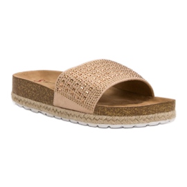 Seastar Pantuflas Beige Con Circonitas 6