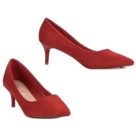 Nio Nio Zapatos de tacón de ante rojos 2 Nio Nio Zapatos de tacón de ante rojos 2