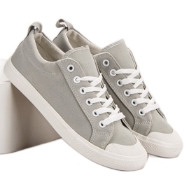 SHELOVET Zapatillas bajas grises 2