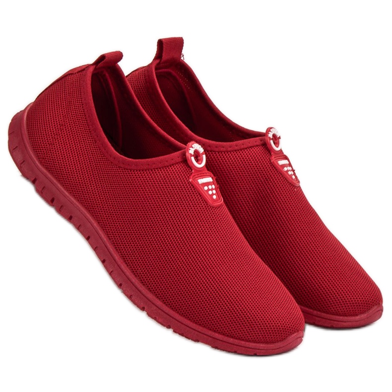 SHELOVET Zapatillas sin cordones rojas rojo 2