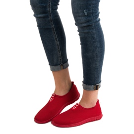 SHELOVET Zapatillas sin cordones rojas rojo 6