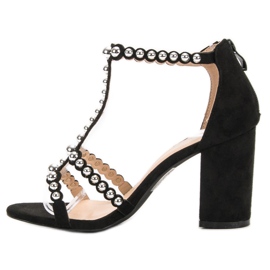 Laura Mode Sandalias con estilo negro 5