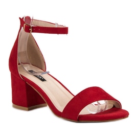 Sandalias VICES de ante rojo 3