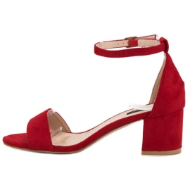Sandalias VICES de ante rojo 4