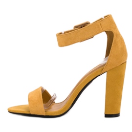 Goodin Sandalias de moda mostaza amarillo 4