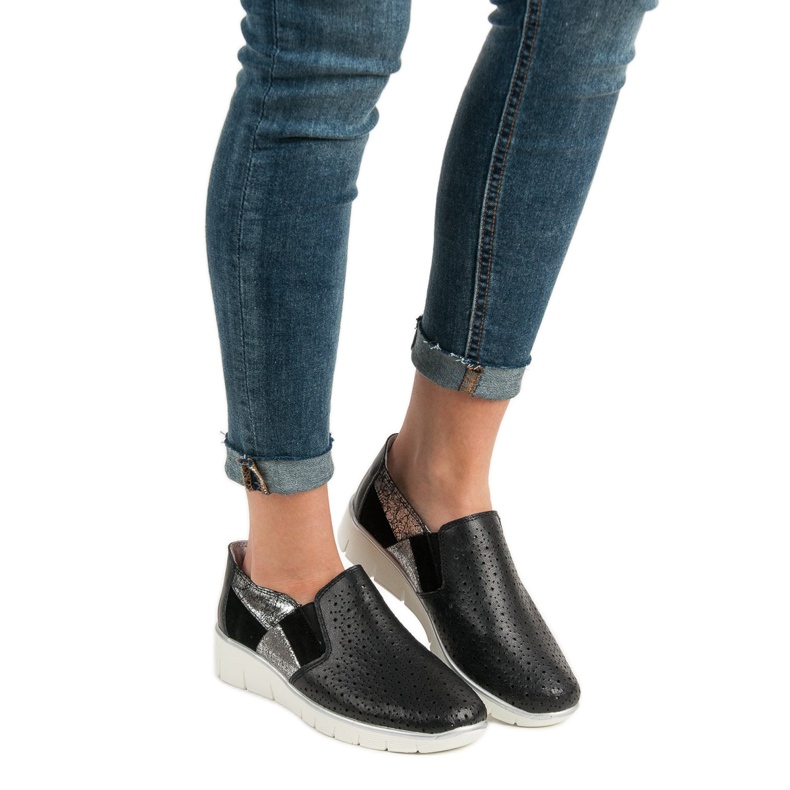 Filippo Zapatos negros sin cordones 1