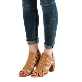 Goodin Sandalias mostaza de moda amarillo 2 Goodin Sandalias mostaza de moda amarillo 2