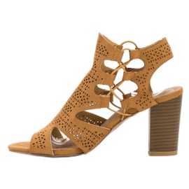 Goodin Sandalias mostaza de moda amarillo 1 Goodin Sandalias mostaza de moda amarillo 1