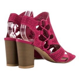 Goodin Sandalias fucsia de moda rosado 5