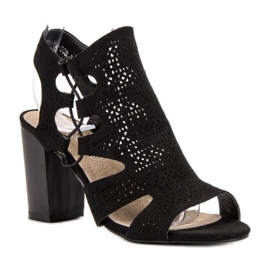 Goodin Sandalias negras de moda negro 5