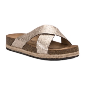Goodin Cómodas zapatillas doradas dorado 6
